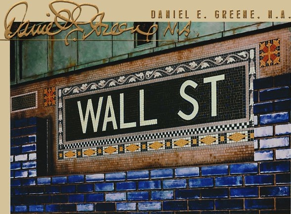 New York subway, Wall Street fine art painting & limited edition giclee